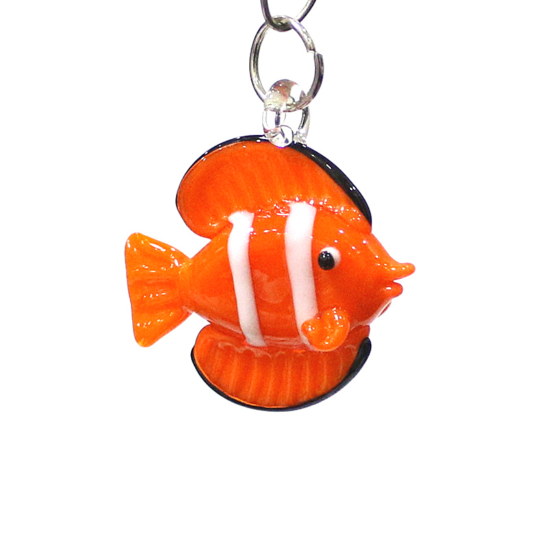 Marine Aquarium Orp - Colorful Mini Glass Fish Figurine Pendant