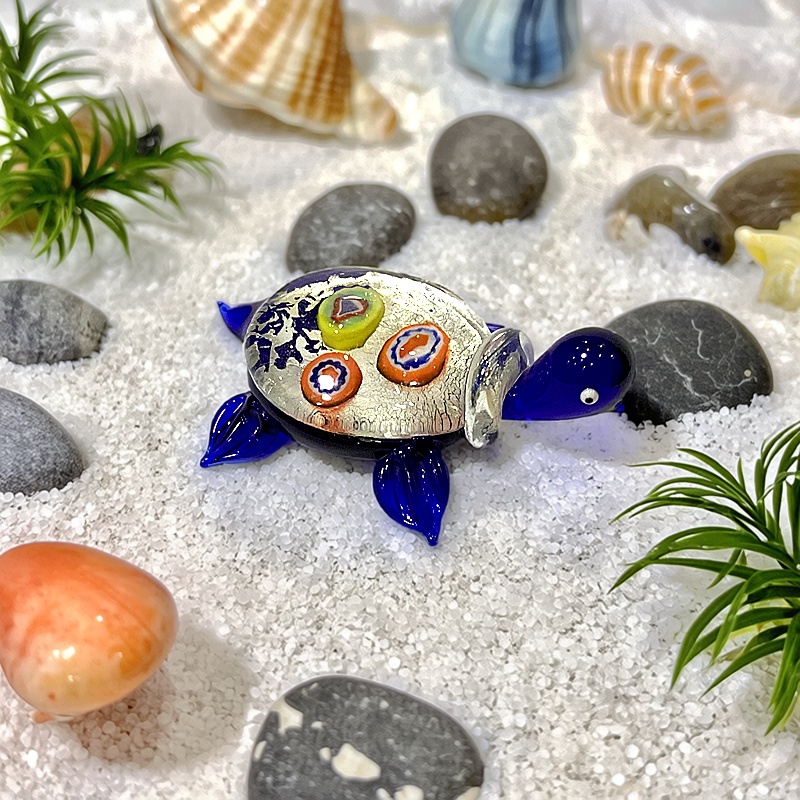 Marine Aquarium Orp - Handmade Mini Glass Turtle Figurine Cute