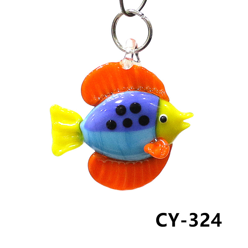 Colorful Mini Glass Fish Figur - Marine Aquarium Orp ulasan dan harga