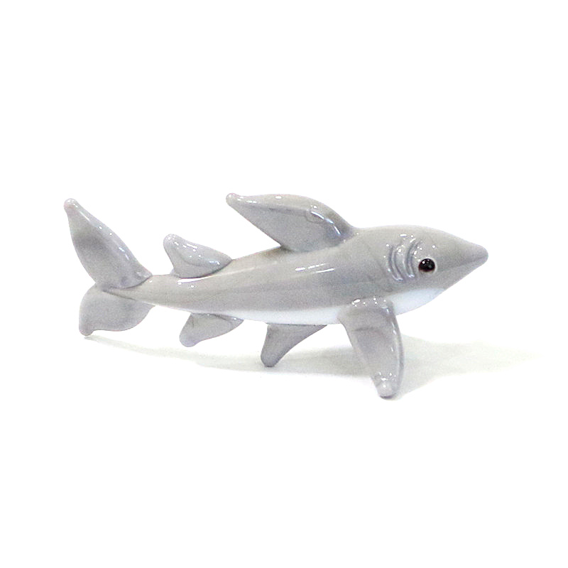 Handmade Mini Glass Shark Figu - Marine Aquarium Orp ulasan dan harga