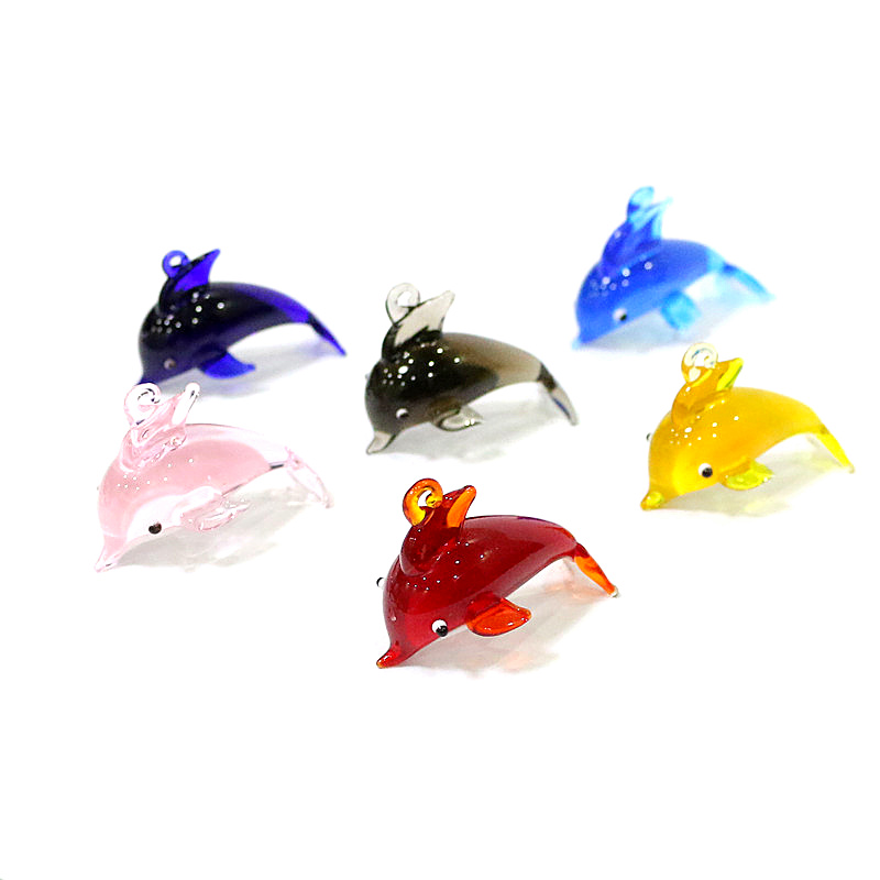 Cute Dolphin Charm Glass Penda - Marine Aquarium Orp ulasan dan harga
