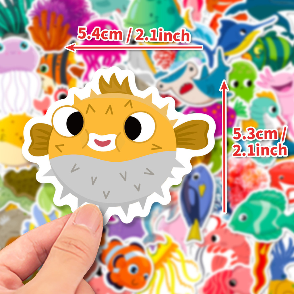 50Pcs Marine Life Stickers Dol - Marine Aquarium & Regional Centre Reviews ulasan dan harga