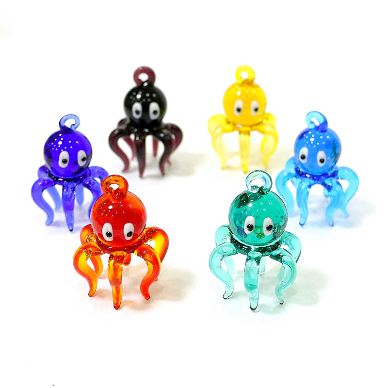 Cute Tiny Octopus Murano Glass - Marine Aquarium Orp ulasan dan harga