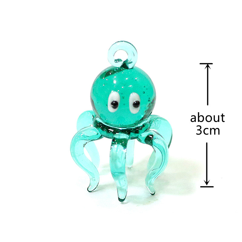 Cute Tiny Octopus Murano Glass - Marine Aquarium Orp ulasan dan harga